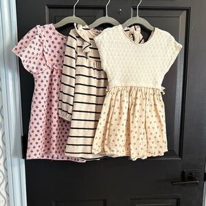 Zara Kids Casual Dress Set - Pink, Cream, and Black